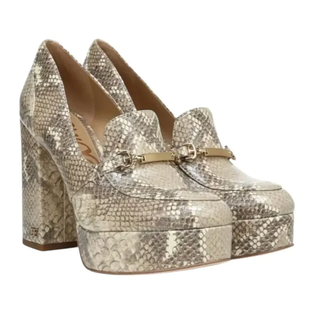 Sam Edelman Aurelie Platform Loafer in Wheat Multi Snake Print Size 8.5